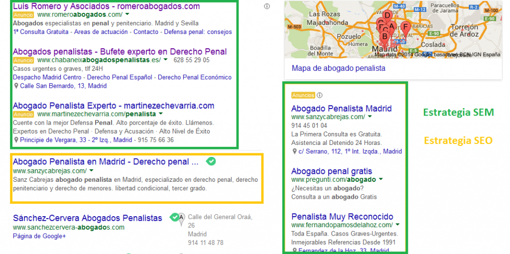 Estrategias SEM y SEO en despachos de abogados, sel el primero en google